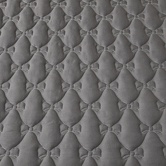 91家纺网 家纺一手货源 找家纺 LIFE.丽芙 2025新款水洗原棉夹棉包边枕套 蝴蝶结枕套-高级灰