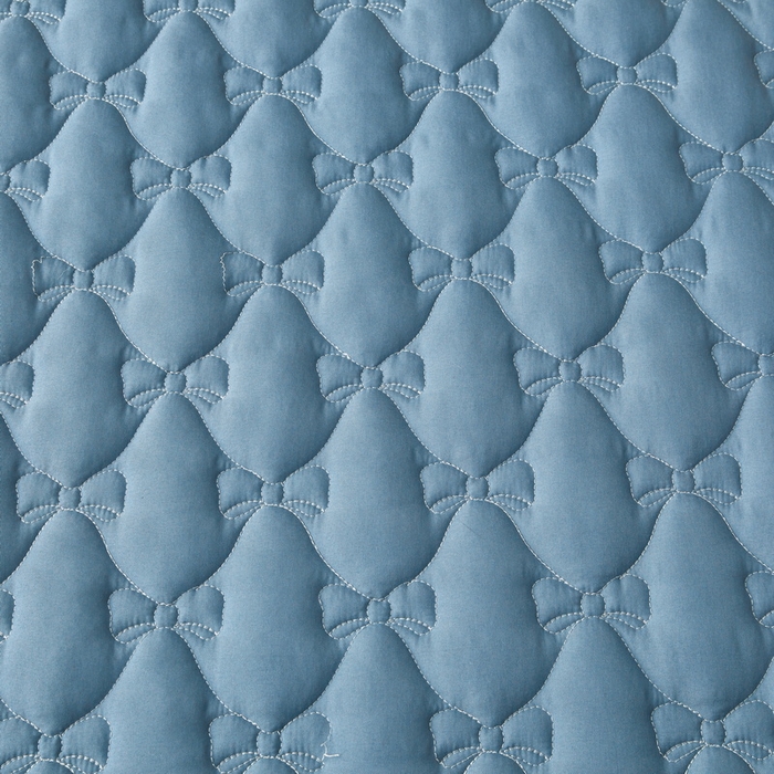 91家纺网 家纺一手货源 找家纺 LIFE.丽芙 2025新款水洗原棉夹棉包边枕套 蝴蝶结枕套-宾利蓝