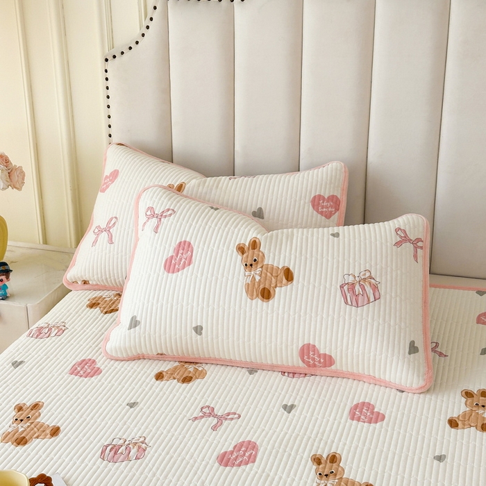 91家纺网 家纺一手货源 找家纺 LIFE.丽芙 2025新款A类全棉夹棉包边枕套 安琪拉-粉