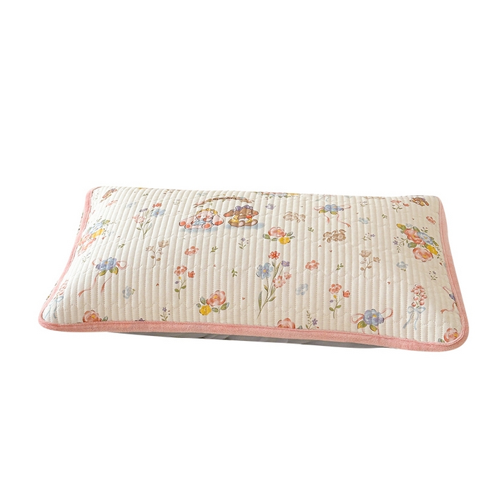 91家纺网 家纺一手货源 找家纺 LIFE.丽芙 2025新款A类全棉夹棉包边枕套 浪漫花丛