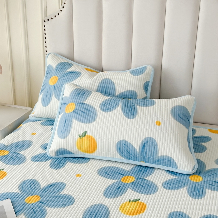 91家纺网 家纺一手货源 找家纺 LIFE.丽芙 2025新款A类全棉夹棉包边枕套 向阳花