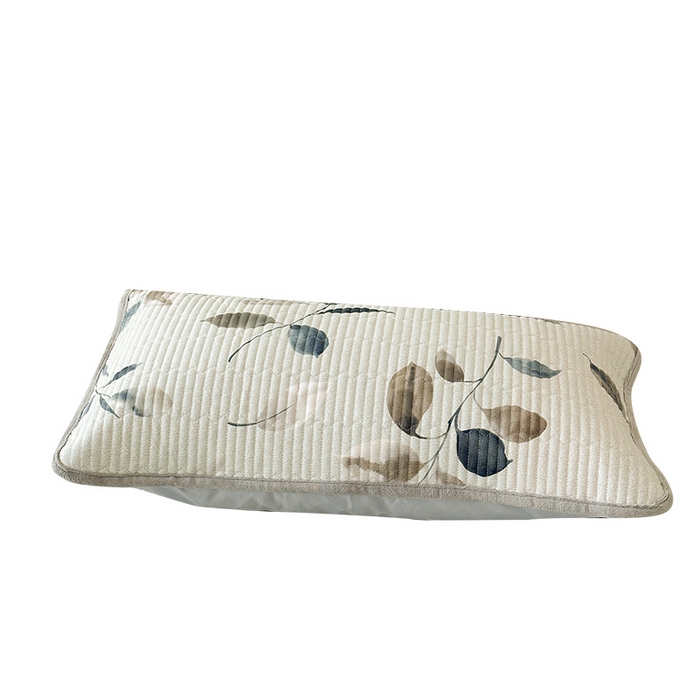 91家纺网 家纺一手货源 找家纺 LIFE.丽芙 2025新款A类全棉夹棉包边枕套 叶纷飞