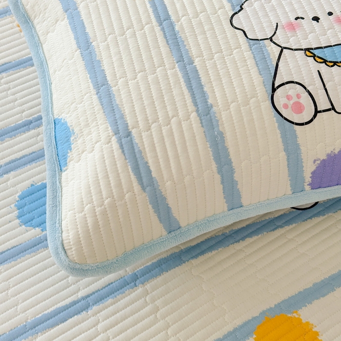 91家纺网 家纺一手货源 找家纺 LIFE.丽芙 2025新款A类全棉夹棉包边枕套 乖狗狗