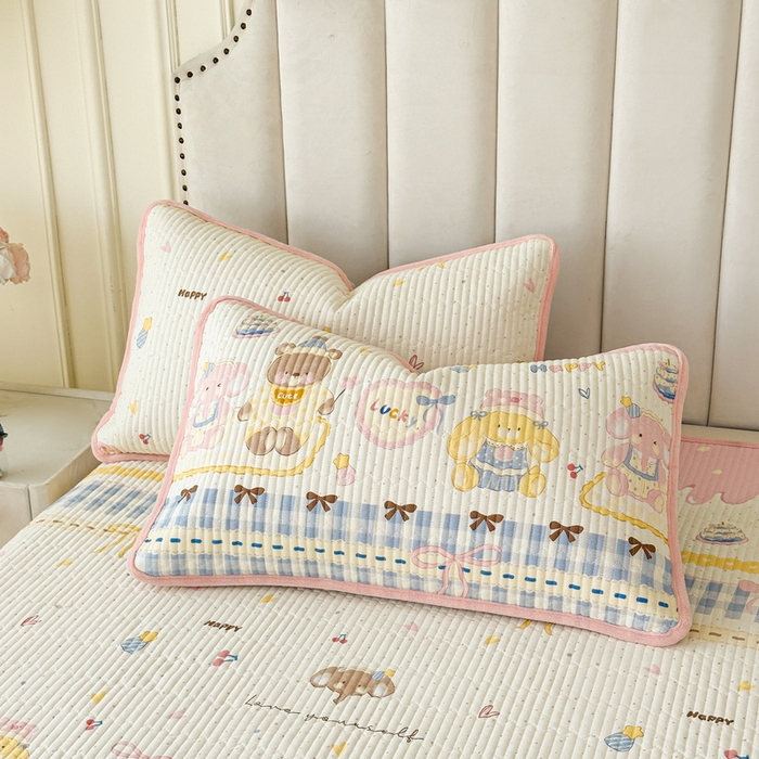 91家纺网 家纺一手货源 找家纺 LIFE.丽芙 2025新款A类全棉夹棉包边枕套 乐园