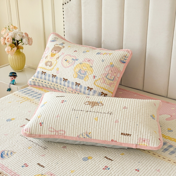 LIFE.丽芙 2025新款A类全棉夹棉包边枕套 乐园