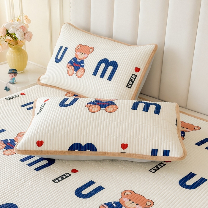 LIFE.丽芙 2025新款A类全棉夹棉包边枕套 妙妙熊