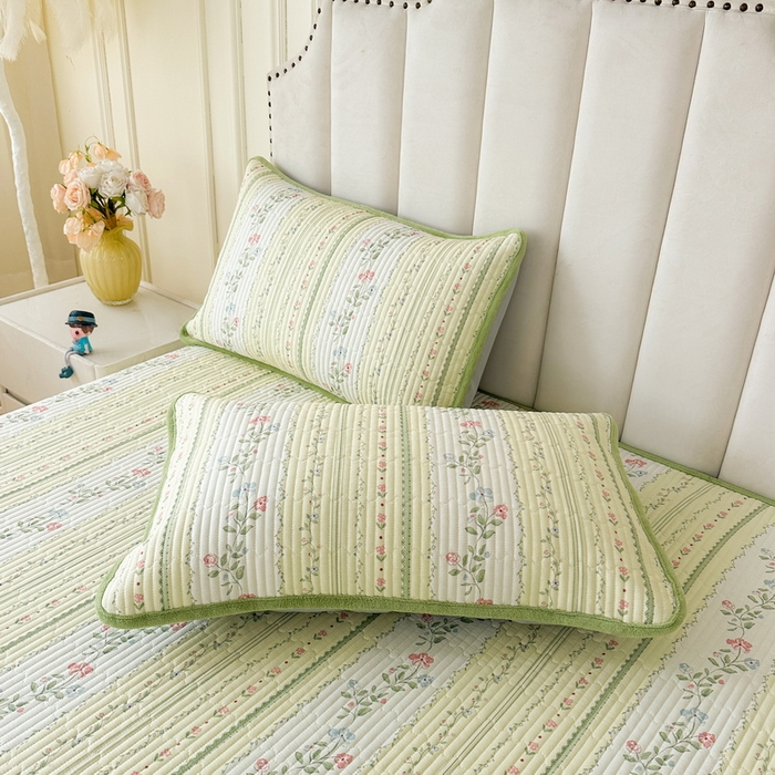 LIFE.丽芙 2025新款A类全棉夹棉包边枕套 曼琳-绿