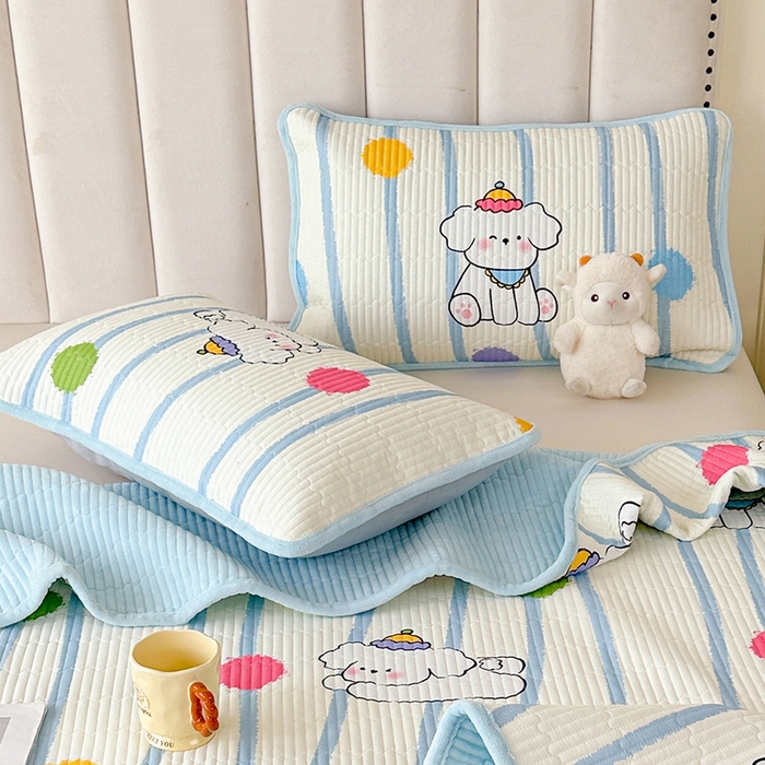 91家纺网 家纺一手货源 找家纺 LIFE.丽芙 2025新款A类全棉夹棉包边枕套 乖狗狗