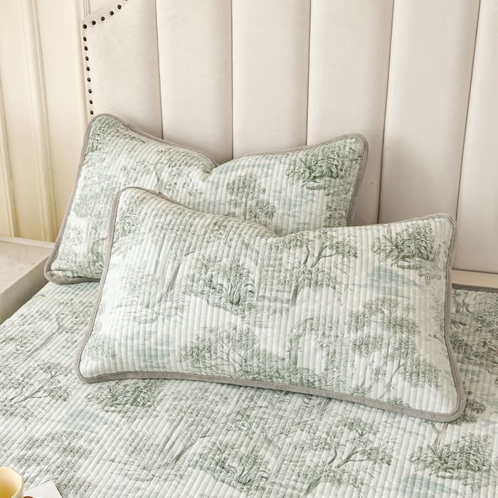 91家纺网 家纺一手货源 找家纺 LIFE.丽芙 2025新款A类全棉夹棉包边枕套 秋韵