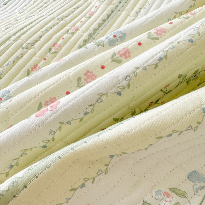 91家纺网 家纺一手货源 找家纺 LIFE.丽芙 2025新款A类全棉夹棉包边枕套 曼琳-绿