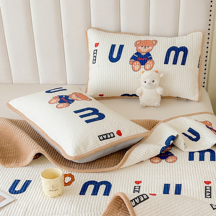 91家纺网 家纺一手货源 找家纺 LIFE.丽芙 2025新款A类全棉夹棉包边枕套 妙妙熊