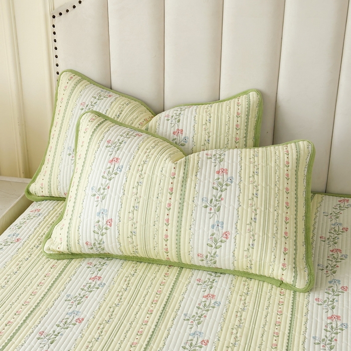 91家纺网 家纺一手货源 找家纺 LIFE.丽芙 2025新款A类全棉夹棉包边枕套 曼琳-绿