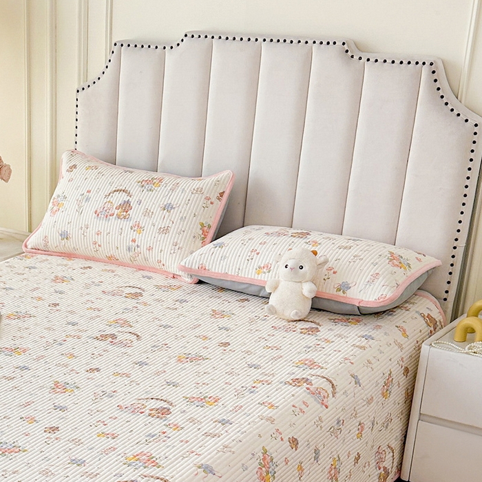 91家纺网 家纺一手货源 找家纺 LIFE.丽芙 2025新款A类全棉夹棉包边枕套 浪漫花丛