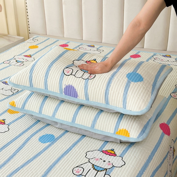 91家纺网 家纺一手货源 找家纺 LIFE.丽芙 2025新款A类全棉夹棉包边枕套 乖狗狗