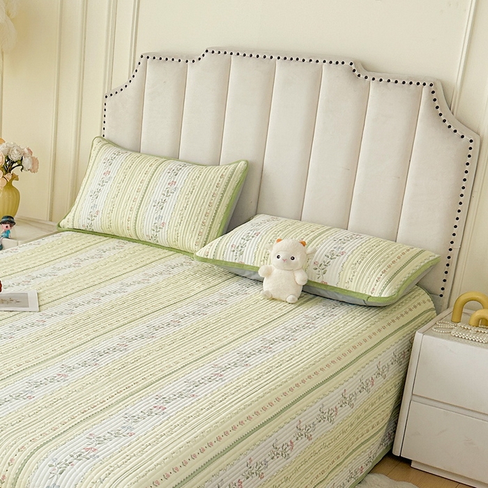 91家纺网 家纺一手货源 找家纺 LIFE.丽芙 2025新款A类全棉夹棉包边枕套 曼琳-绿