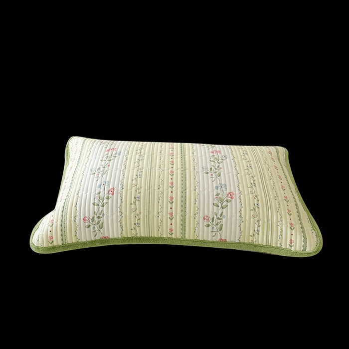 91家纺网 家纺一手货源 找家纺 LIFE.丽芙 2025新款A类全棉夹棉包边枕套 曼琳-绿