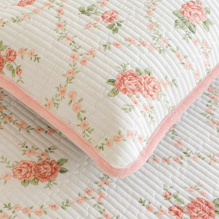 91家纺网 家纺一手货源 找家纺 LIFE.丽芙 2025新款A类全棉夹棉包边枕套 花锦