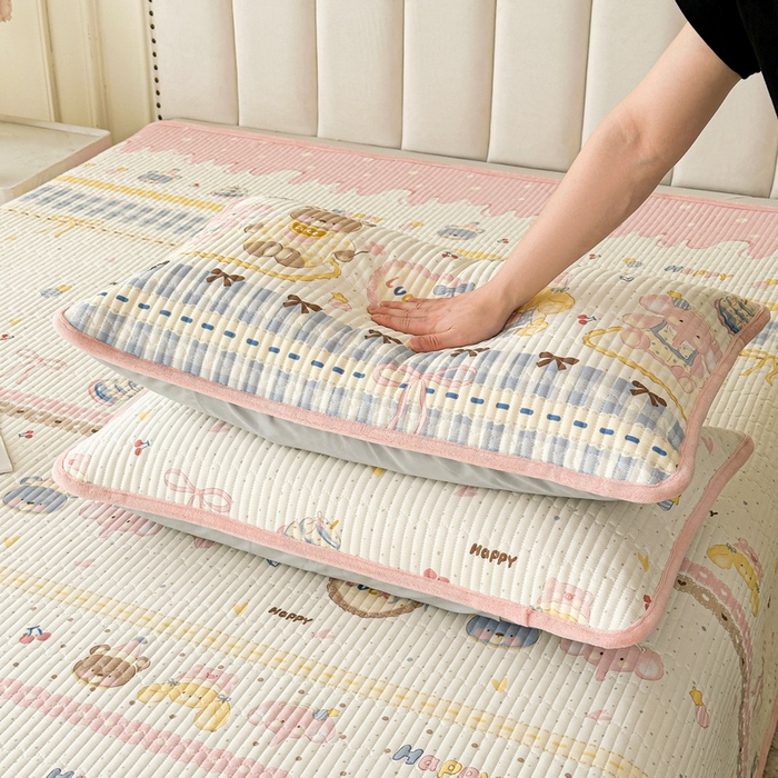 91家纺网 家纺一手货源 找家纺 LIFE.丽芙 2025新款A类全棉夹棉包边枕套 乐园