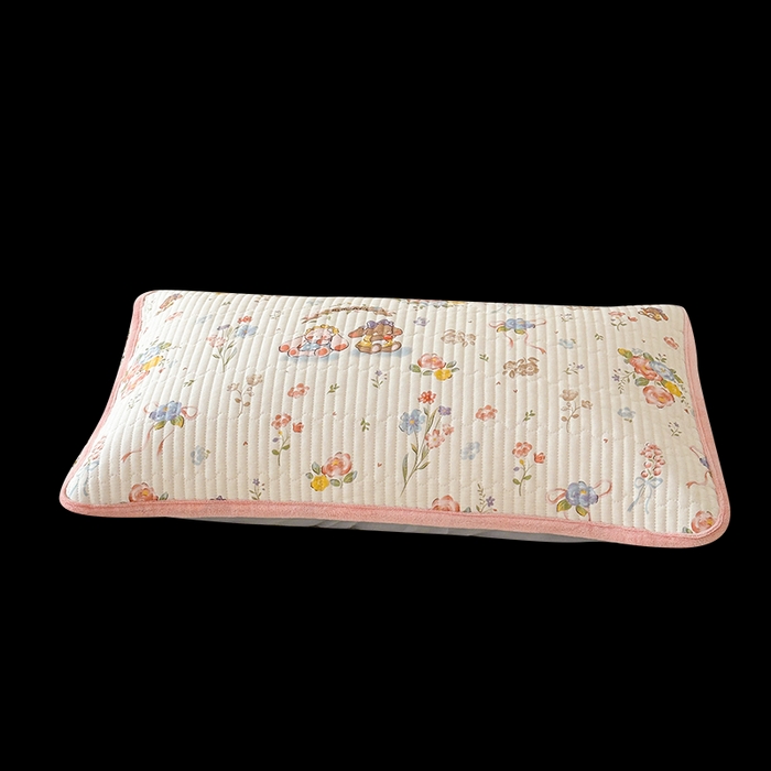 91家纺网 家纺一手货源 找家纺 LIFE.丽芙 2025新款A类全棉夹棉包边枕套 浪漫花丛