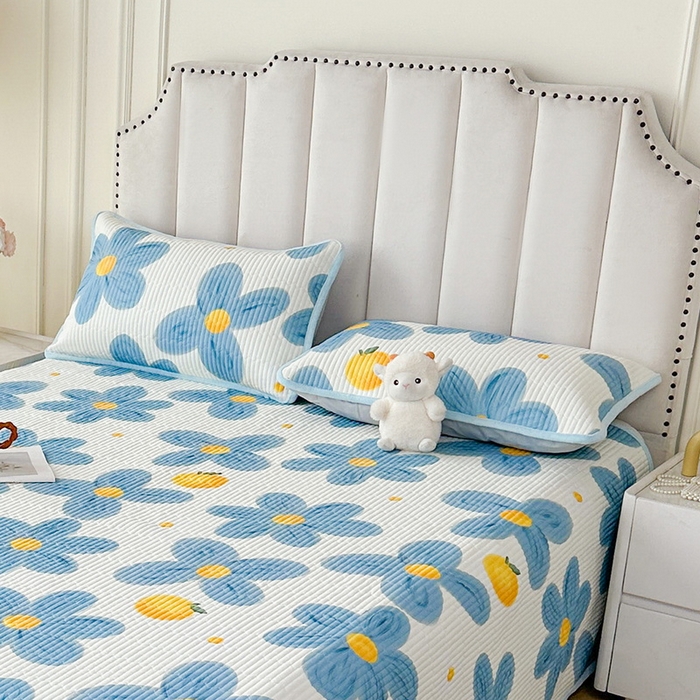 91家纺网 家纺一手货源 找家纺 LIFE.丽芙 2025新款A类全棉夹棉包边枕套 向阳花