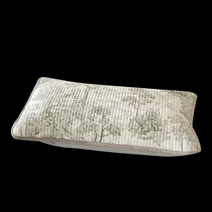 91家纺网 家纺一手货源 找家纺 LIFE.丽芙 2025新款A类全棉夹棉包边枕套 秋韵