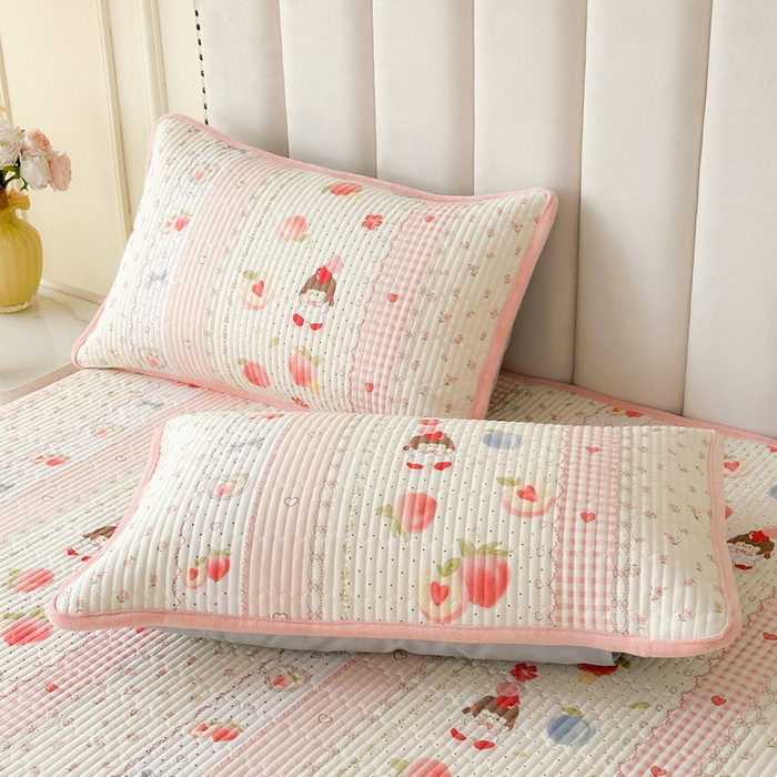 LIFE.丽芙 2025新款A类全棉夹棉包边枕套 爱心小妹