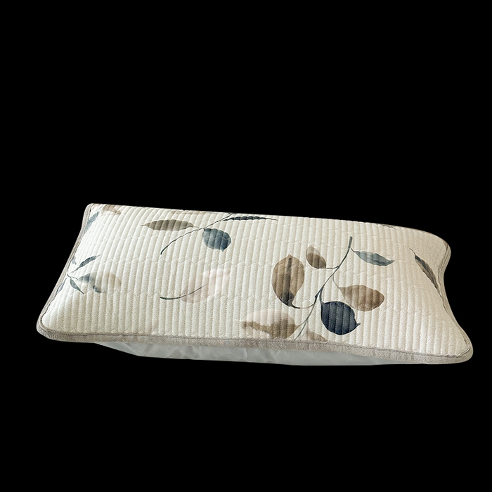 91家纺网 家纺一手货源 找家纺 LIFE.丽芙 2025新款A类全棉夹棉包边枕套 叶纷飞