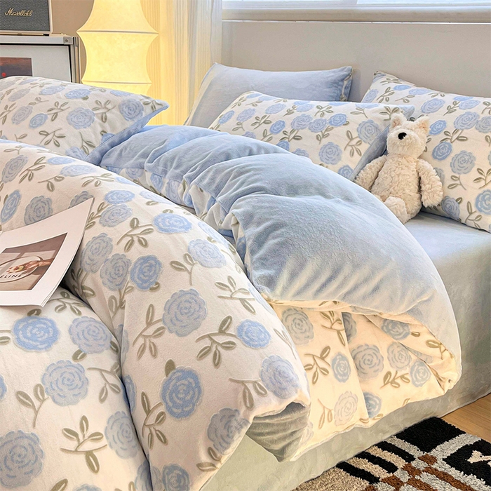 91家纺网 家纺一手货源 找家纺 （总）如一 2025年3D立体雕花牛奶绒四件套