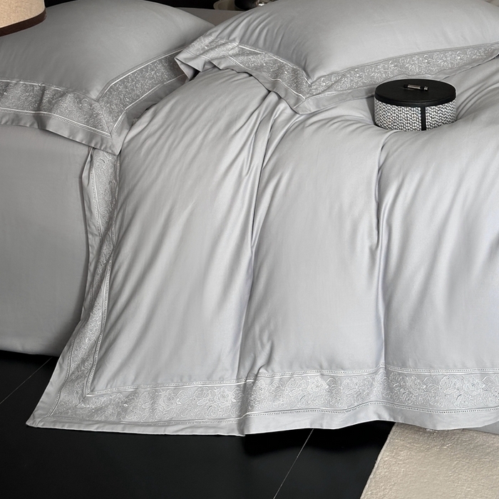 91家纺网 家纺一手货源 找家纺 （总）时亿家居 2025新款镂空花边长绒棉纯棉磨毛四件套-海瑟薇