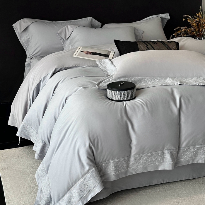 91家纺网 家纺一手货源 找家纺 （总）时亿家居 2025新款镂空花边长绒棉纯棉磨毛四件套-海瑟薇