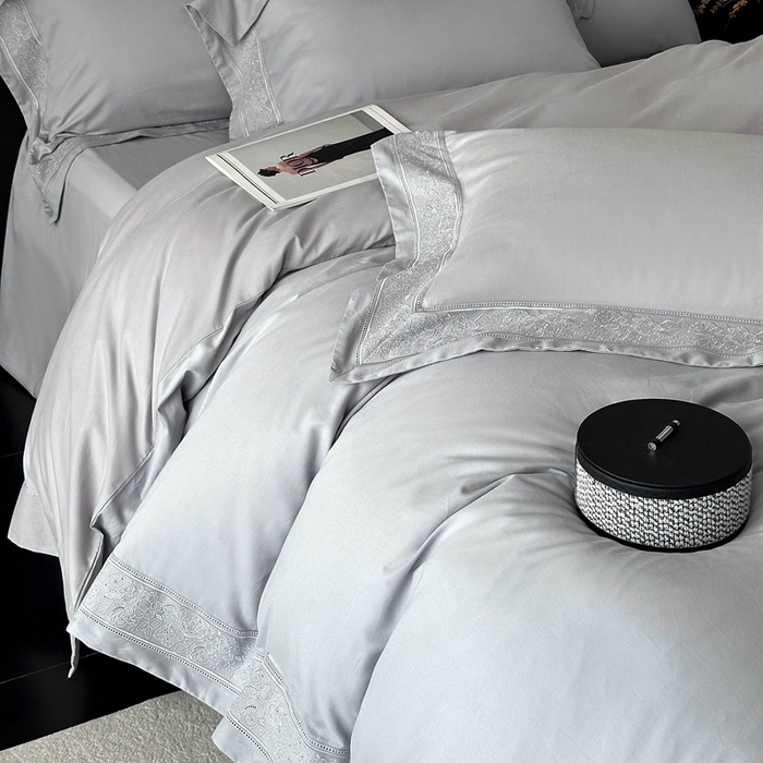 91家纺网 家纺一手货源 找家纺 （总）时亿家居 2025新款镂空花边长绒棉纯棉磨毛四件套-海瑟薇