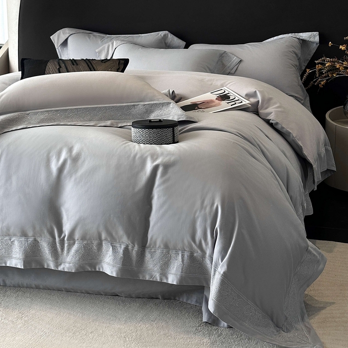 91家纺网 家纺一手货源 找家纺 （总）时亿家居 2025新款镂空花边长绒棉纯棉磨毛四件套-海瑟薇