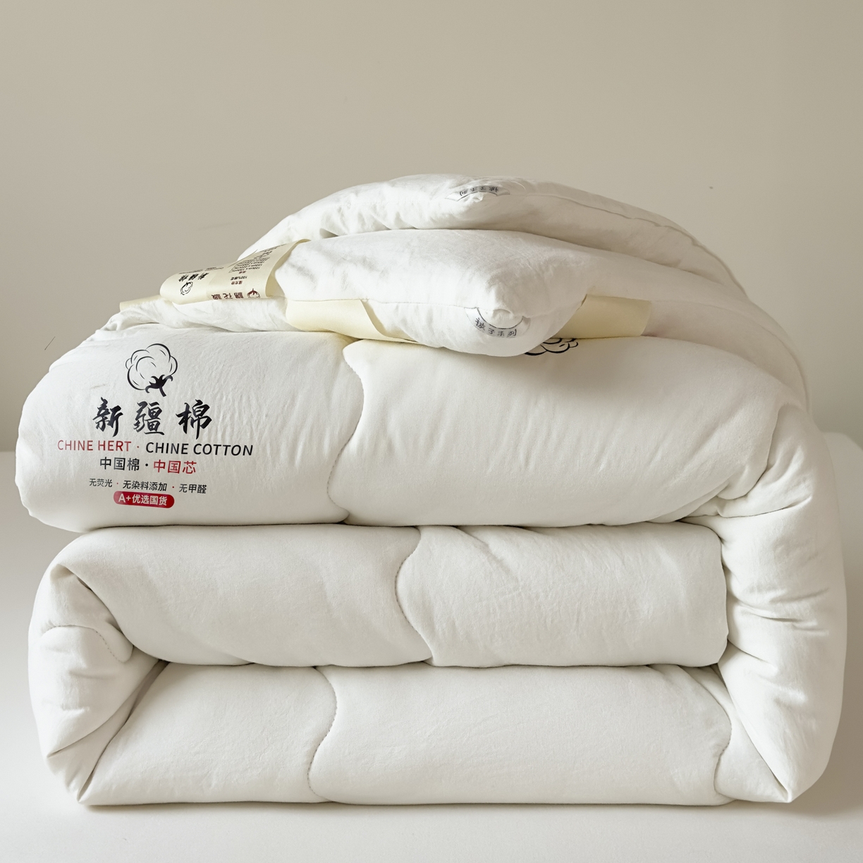 91家纺网 家纺一手货源 找家纺 （总）尊妙被业 2025新款新疆棉花被被子被芯冬被春秋被垫被二合一字母被
