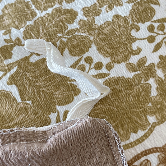 91家纺网 家纺一手货源 找家纺 宝士康家纺 2025秋冬新品高克重A类原麻暗合四件套复古加厚双层纱仿亚麻套件 锦纹