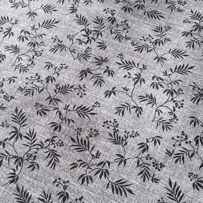 91家纺网 家纺一手货源 找家纺 宝士康家纺 2025秋冬新品高克重A类原麻暗合四件套复古加厚双层纱仿亚麻套件 幽叶