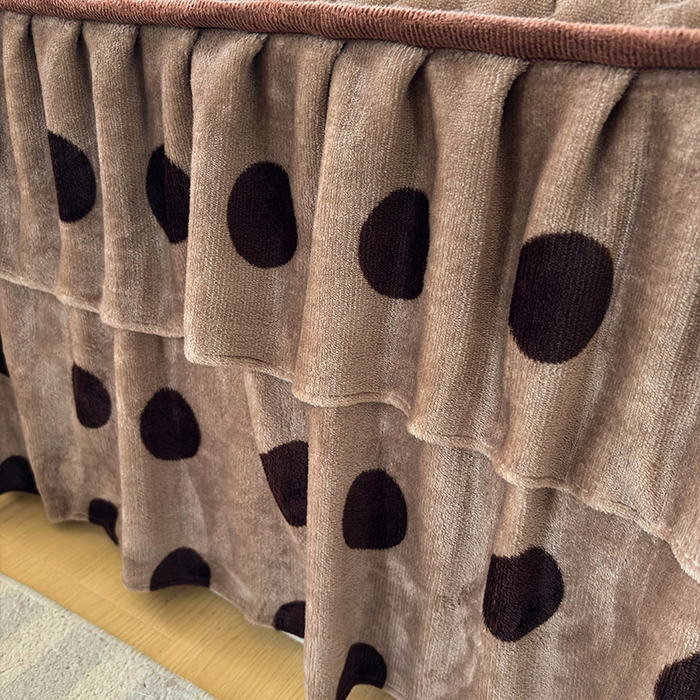 91家纺网 家纺一手货源 找家纺 铠畅家纺 2025新款牛奶绒夹棉床盖床裙四件套 都市圆