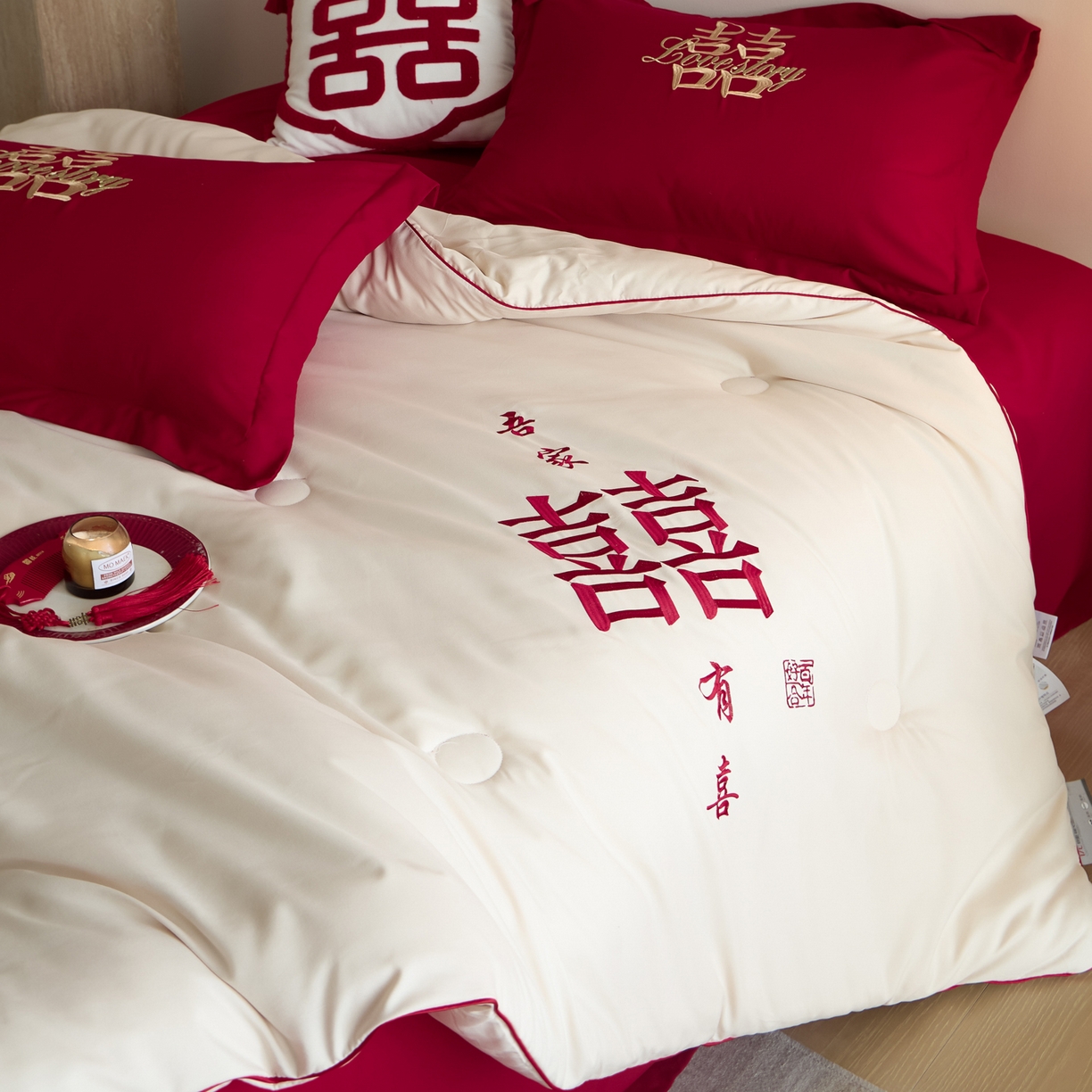 91家纺网 家纺一手货源 找家纺 （总）玉雅家纺 2025新款时尚大豆纤维结婚被婚庆被子被芯