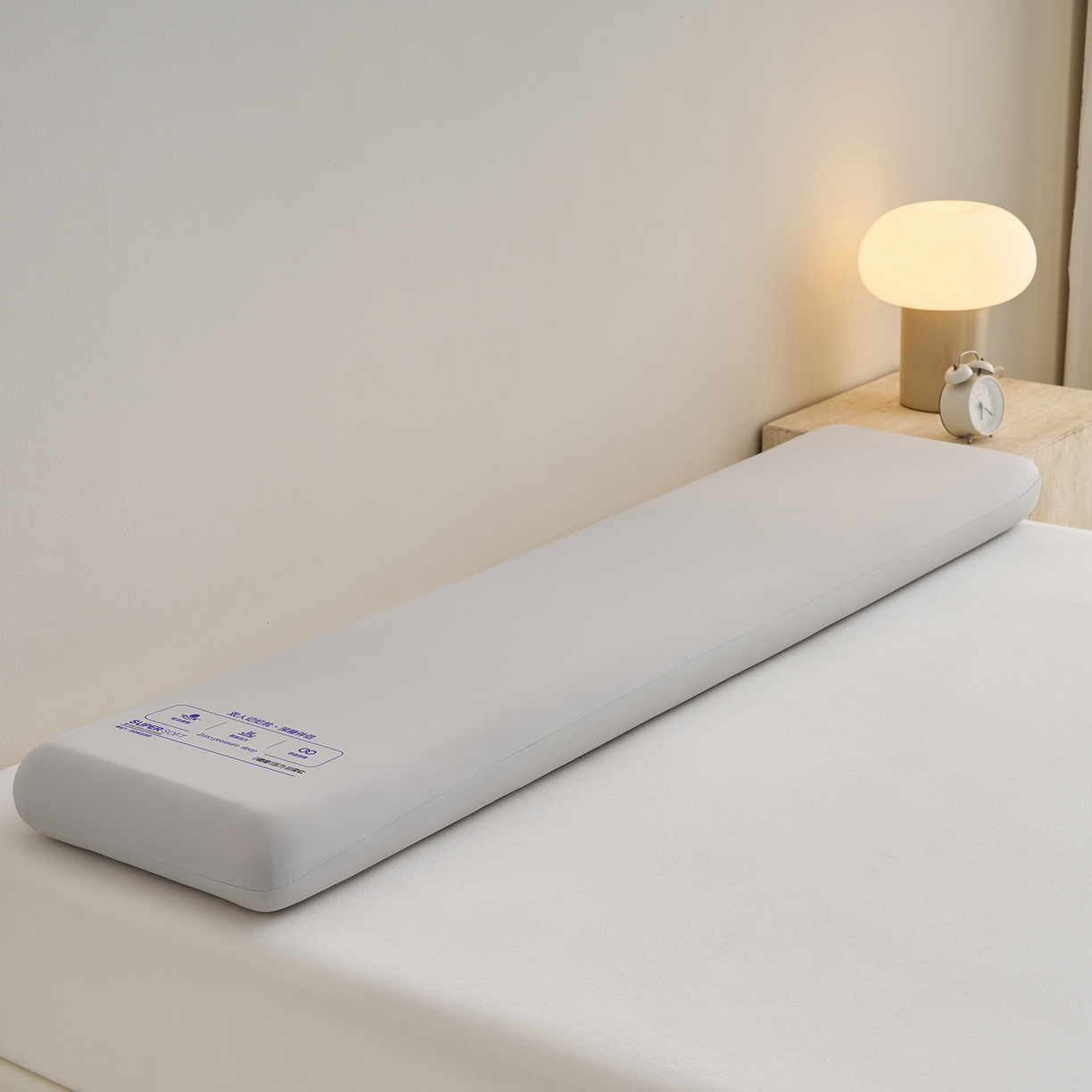 91家纺网 家纺一手货源 找家纺 乐可 2025新款深睡伴侣双人记忆枕零压慢回弹记忆棉长枕枕头枕芯 深睡伴侣双人枕-灰35x150cm