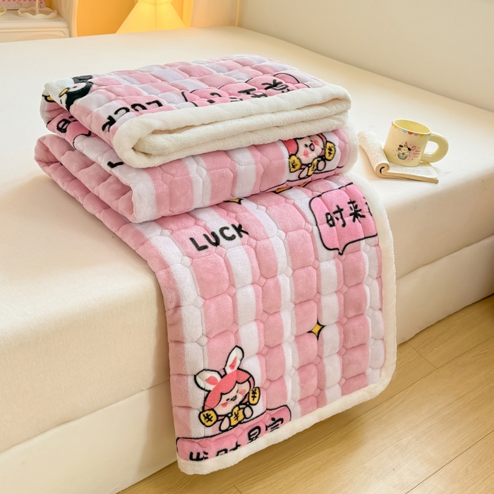 91家纺网 家纺一手货源 找家纺 优品惠 2025新款冬季牛奶绒床垫床褥垫子床护垫加绒床盖学生宿舍上下铺 发财暴富