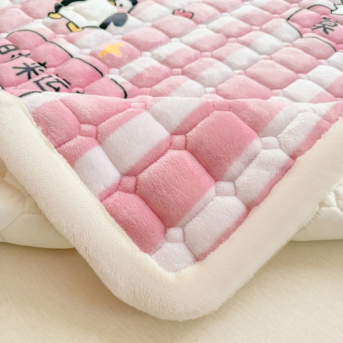 91家纺网 家纺一手货源 找家纺 优品惠 2025新款冬季牛奶绒床垫床褥垫子床护垫加绒床盖学生宿舍上下铺 发财暴富