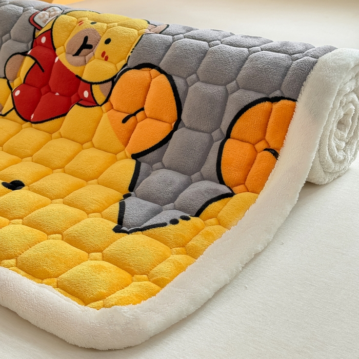 91家纺网 家纺一手货源 找家纺 优品惠 2025新款冬季牛奶绒床垫床褥垫子床护垫加绒床盖学生宿舍上下铺 卡皮巴拉