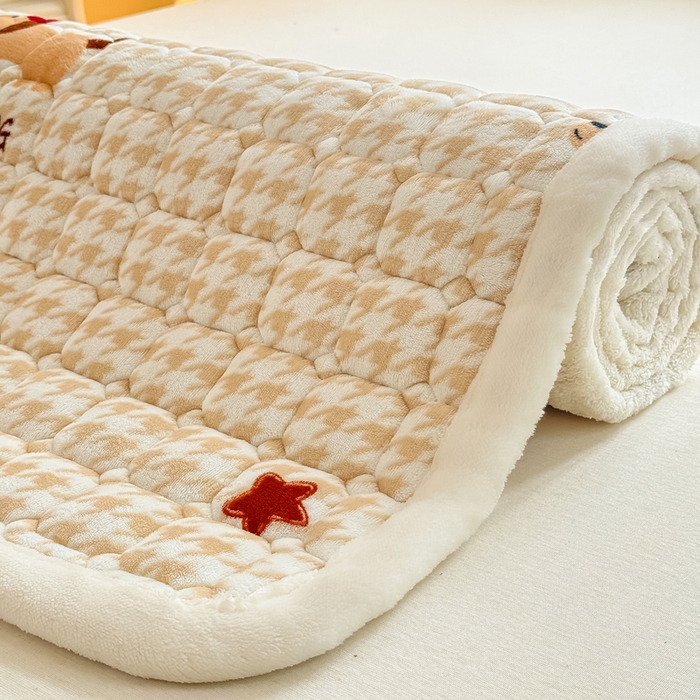 91家纺网 家纺一手货源 找家纺 优品惠 2025新款冬季牛奶绒床垫床褥垫子床护垫加绒床盖学生宿舍上下铺 腊肠狗