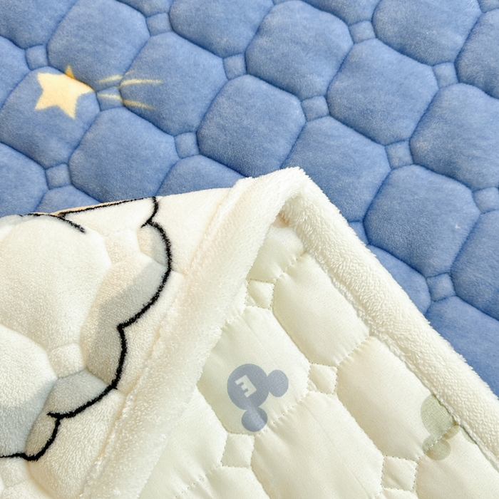 91家纺网 家纺一手货源 找家纺 优品惠 2025新款冬季牛奶绒床垫床褥垫子床护垫加绒床盖学生宿舍上下铺 月亮萌宝