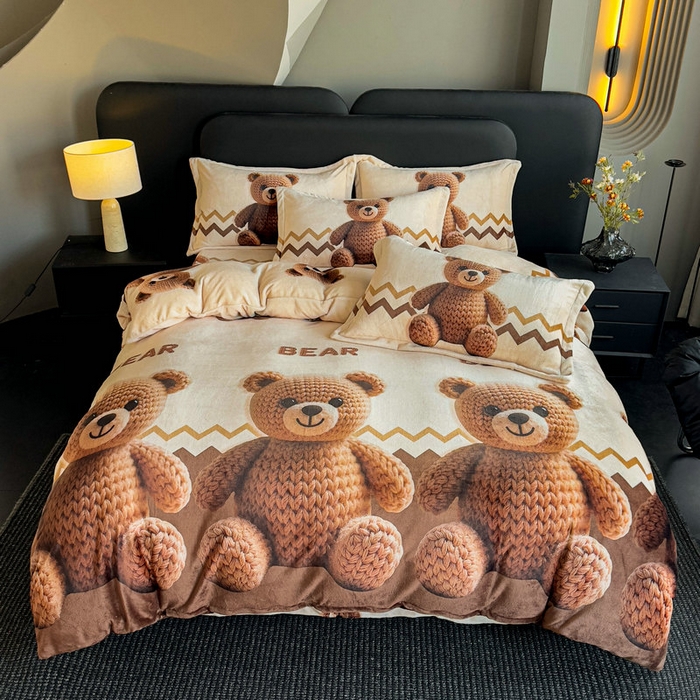 91家纺网 家纺一手货源 找家纺 （总）宝薇 2025新款8斤宝宝绒数码5D牛奶绒四件套