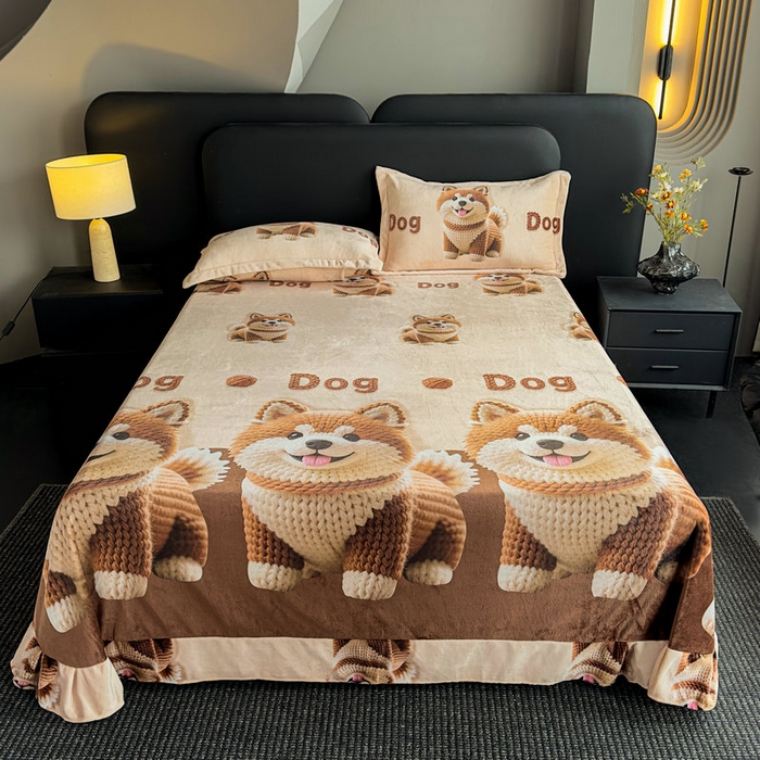 91家纺网 家纺一手货源 找家纺 （总）宝薇 2025新款8斤宝宝绒数码5D牛奶绒四件套