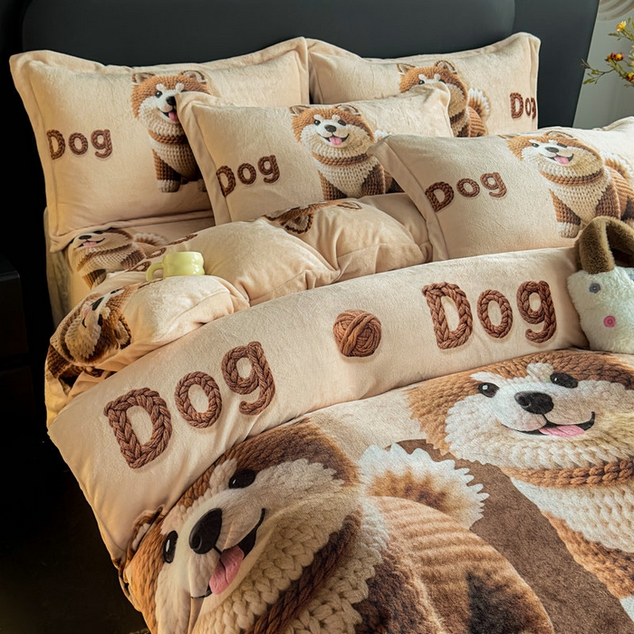 91家纺网 家纺一手货源 找家纺 （总）宝薇 2025新款8斤宝宝绒数码5D牛奶绒四件套