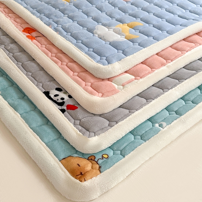 优品惠 2025新款牛奶绒夹棉床护垫夹棉床褥床盖床单加厚保暖 组合图