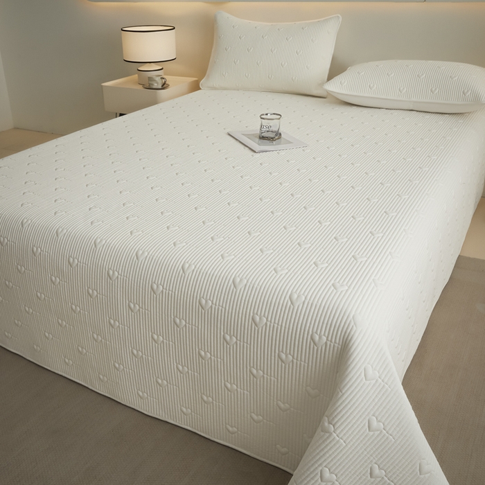 91家纺网 家纺一手货源 找家纺 （总）芬晴家纺 2025新款A类全棉水洗棉床盖-心欢系列-遇见系列