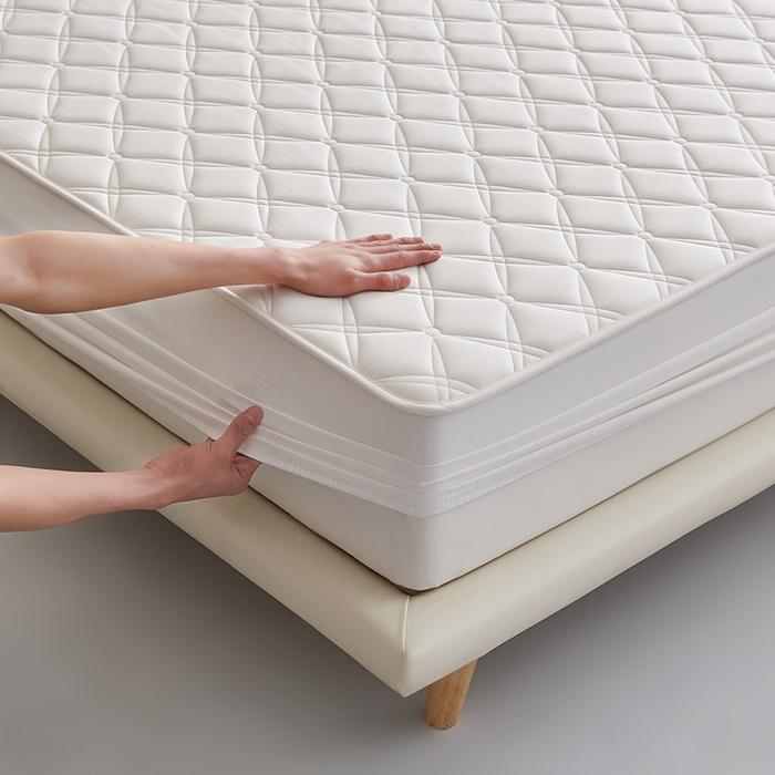 91家纺网 家纺一手货源 找家纺 卓越家纺 2025新款全棉轻奢款床笠 全棉轻奢奶白