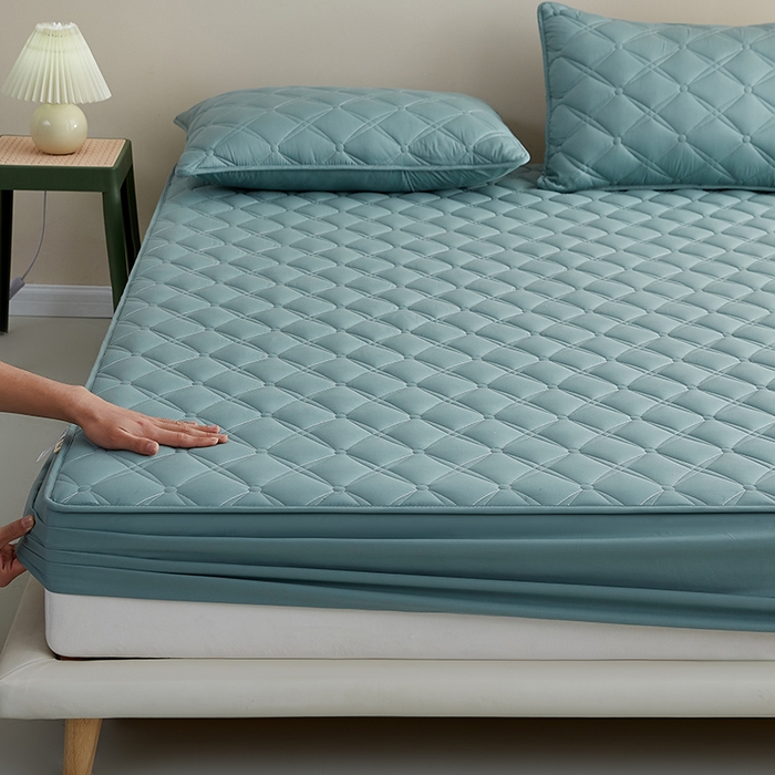 卓越家纺 2025新款全棉轻奢款床笠 全棉轻奢-天青